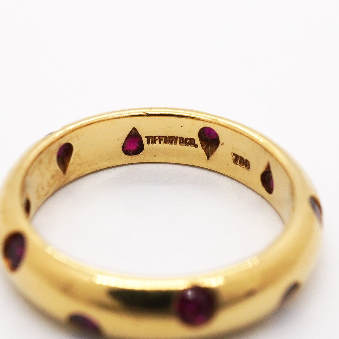 Tiffany & Co Ring Dots 18K Yellow Gold Ruby — view 4