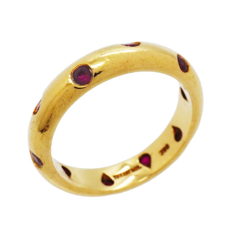 Tiffany & Co Ring Dots 18K Yellow Gold Ruby