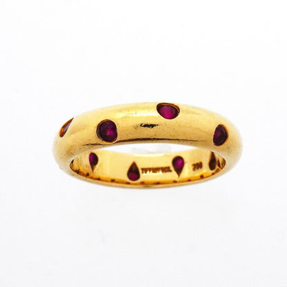 Tiffany & Co Ring Dots 18K Yellow Gold Ruby — view 2