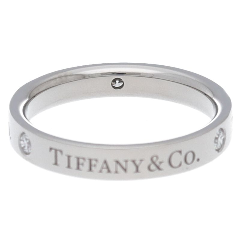 Tiffany & Co Flat Band Diamond Ring — view 4