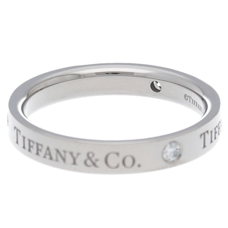 Tiffany & Co Flat Band Diamond Ring — view 3
