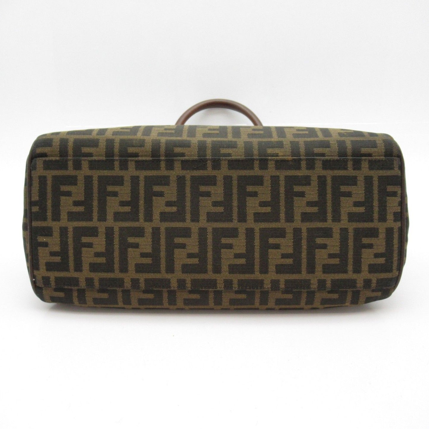 Fendi Zuka Etonico Handbag 8 Canvas Leather Brown — view 6