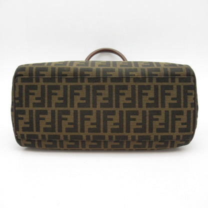 Fendi Zuka Etonico Handbag 8 Canvas Leather Brown — view 6