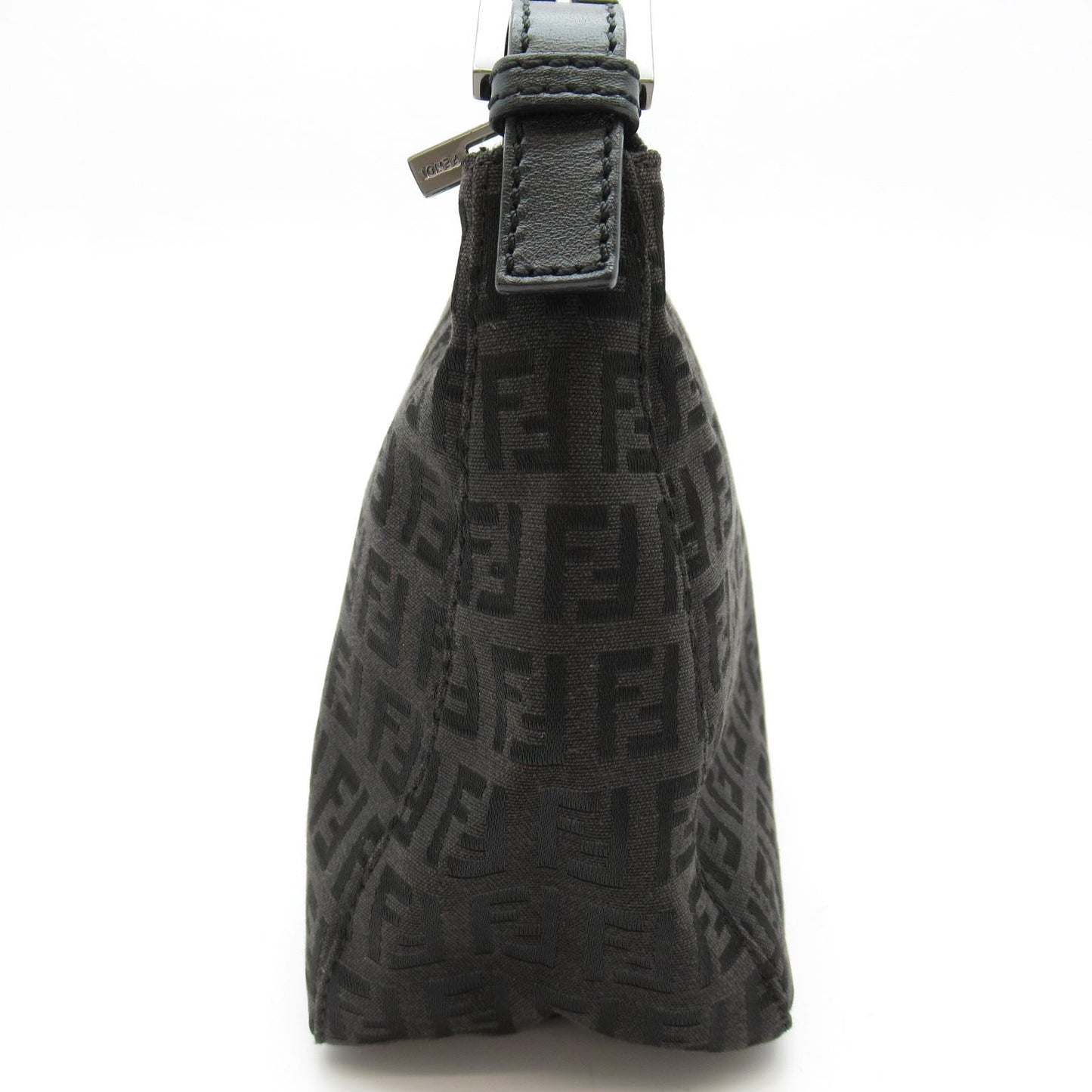 Fendi Zucchino Handbag Canvas Leather Black — view 5