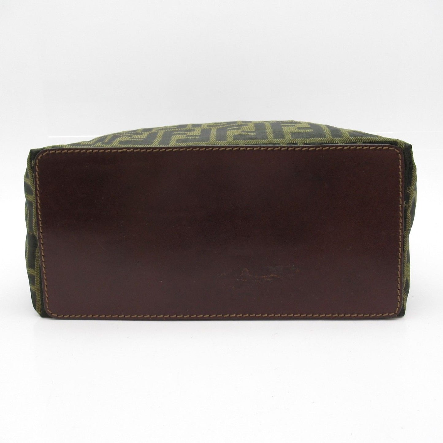 Fendi Zucca Tote Canvas Leather Handbag Brown — view 6