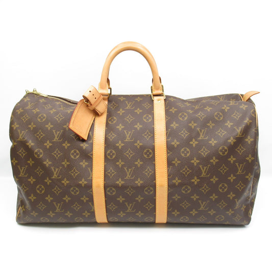 Louis Vuitton Keepall 55 Monogram Boston Bag Brown