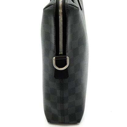 Louis Vuitton Porte Documents Jules Damier Graphite Business Bag Black Gray — view 5