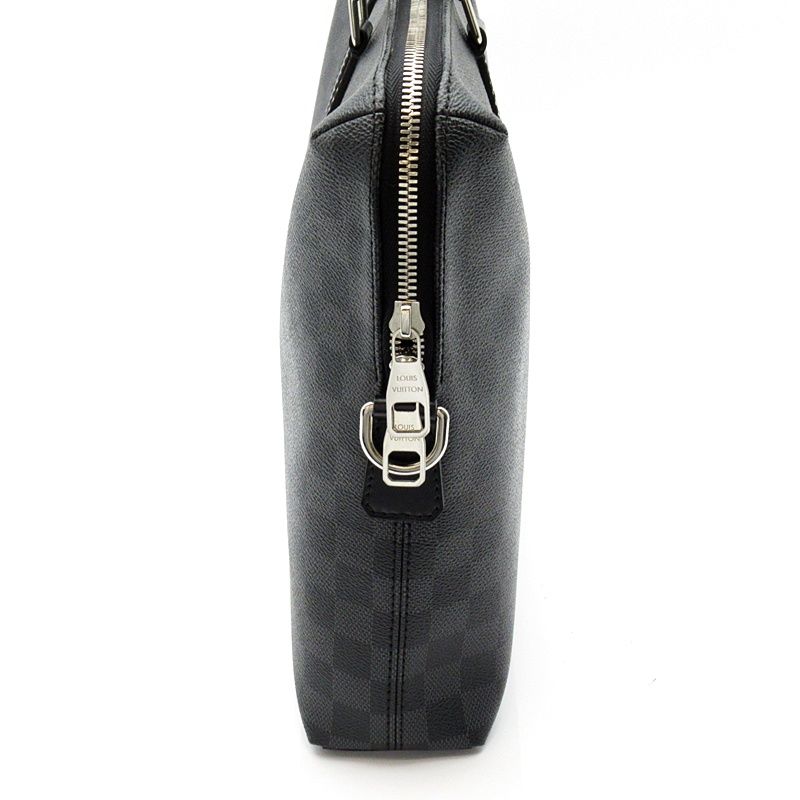 Louis Vuitton Porte Documents Jules Damier Graphite Business Bag Black Gray — view 3