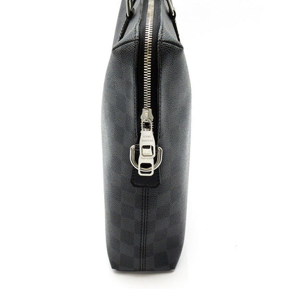 Louis Vuitton Porte Documents Jules Damier Graphite Business Bag Black Gray — view 3