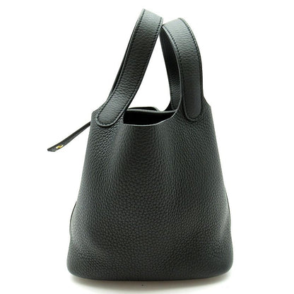 Hermes Picotin Lock PM Taurillon Clemence Handbag Black