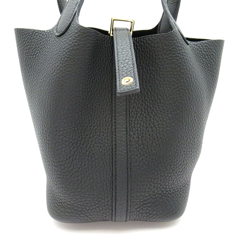 Hermes Picotin Lock PM Taurillon Clemence Handbag Black — view 5