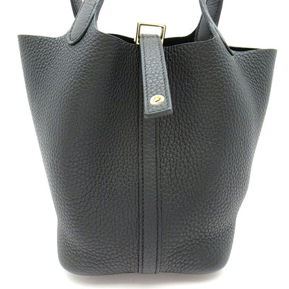 Hermes Picotin Lock PM Taurillon Clemence Handbag Black — view 5