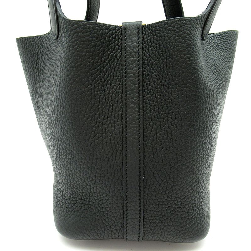 Hermes Picotin Lock PM Taurillon Clemence Handbag Black — view 3
