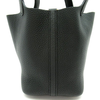 Hermes Picotin Lock PM Taurillon Clemence Handbag Black — view 3
