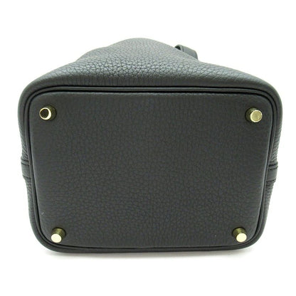 Hermes Picotin Lock PM Taurillon Clemence Handbag Black — view 6