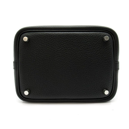 Hermes Picotin Lock PM Taurillon Clemence Handbag Black — view 6