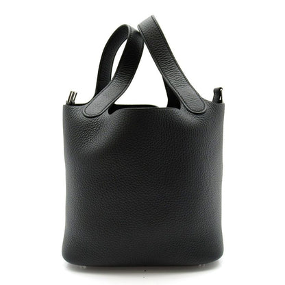 Hermes Picotin Lock PM Taurillon Clemence Handbag Black