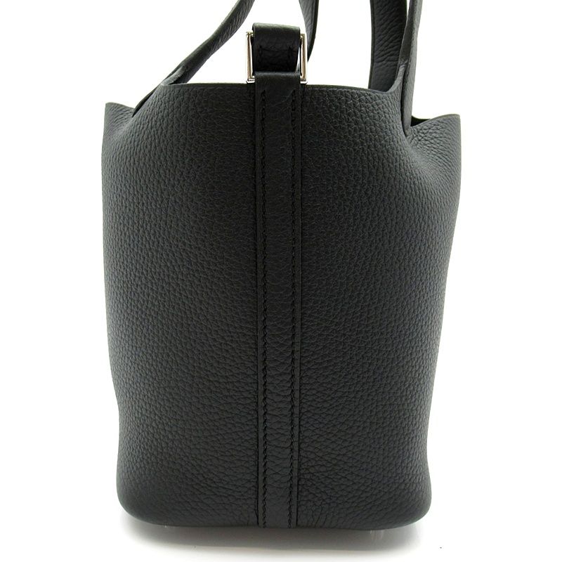 Hermes Picotin Lock PM Taurillon Clemence Handbag Black — view 3