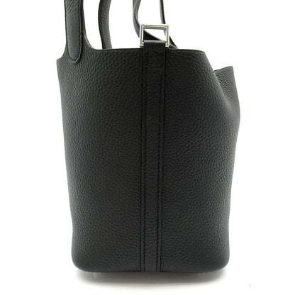 Hermes Picotin Lock PM Taurillon Clemence Handbag Black — view 5
