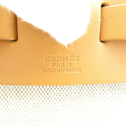Hermes Herbag PM Toile Ash Calf Shoulder Bag Natural — view 7
