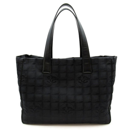Chanel New Travel Line Tote MM Nylon Calf Black