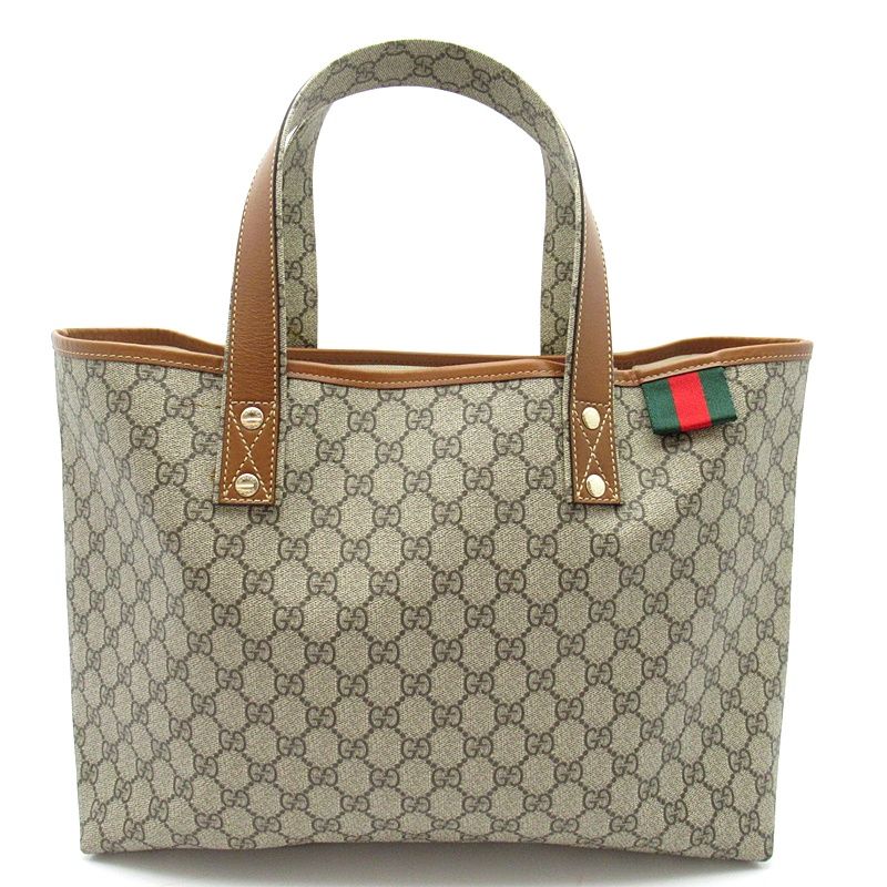 Gucci Sherry Line Tote GG Supreme Brown