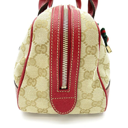 Gucci Princy Mini Boston Bag GG Canvas Tote Beige — view 5