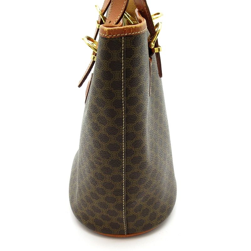 Celine Macadam Handbag Leather Brown — view 3