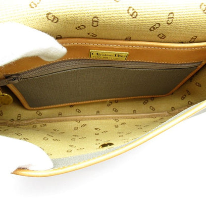Dior Vintage Logo Shoulder Bag Canvas Leather Gray — view 7