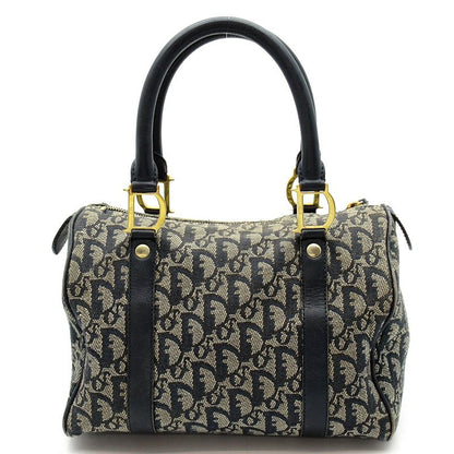 Dior Trotter Mini Boston Bag Canvas Leather Navy — view 4