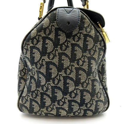 Dior Trotter Mini Boston Bag Canvas Leather Navy — view 5