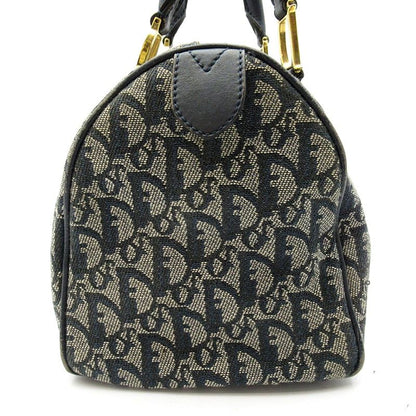 Dior Trotter Mini Boston Bag Canvas Leather Navy — view 3