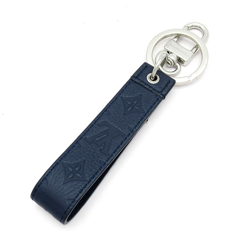 Louis Vuitton Key Holder LV Shadow Dragonne Monogram Navy Blue — view 2