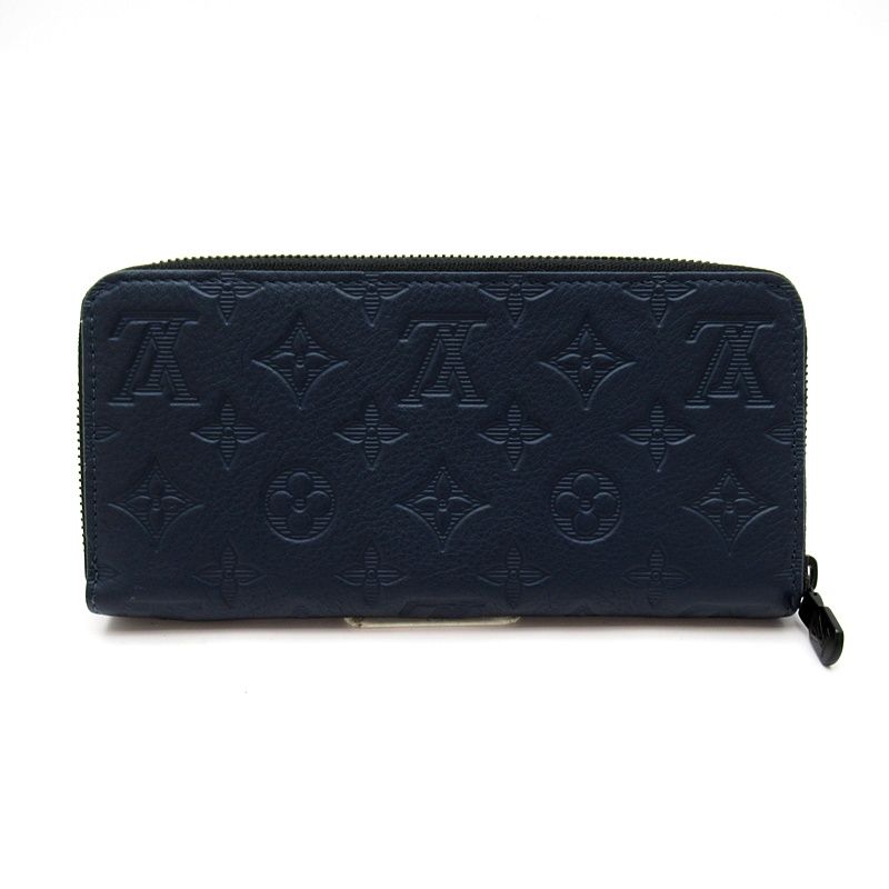 Louis Vuitton Zippy Wallet Horizontal Monogram Shadow Navy Blue — view 2