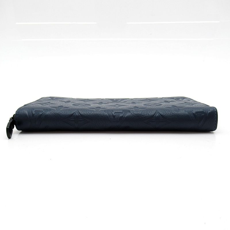 Louis Vuitton Zippy Wallet Horizontal Monogram Shadow Navy Blue — view 4