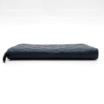 Louis Vuitton Zippy Wallet Horizontal Monogram Shadow Navy Blue — view 4