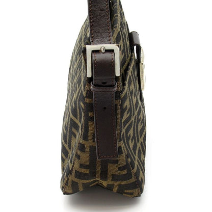 Fendi Zucca Shoulder Bag Canvas Leather Brown — view 5