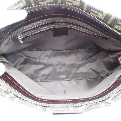 Fendi Zucca Shoulder Bag Canvas Leather Brown — view 7