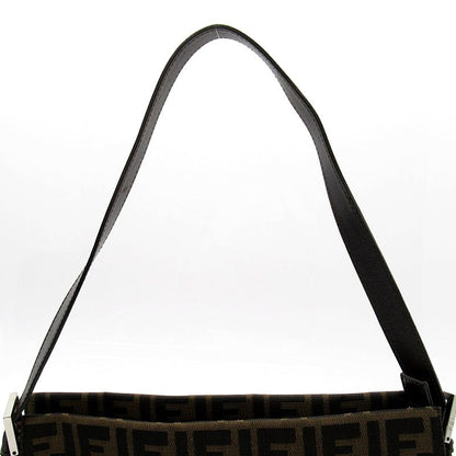 Fendi Zucca Shoulder Bag Canvas Leather Brown — view 2