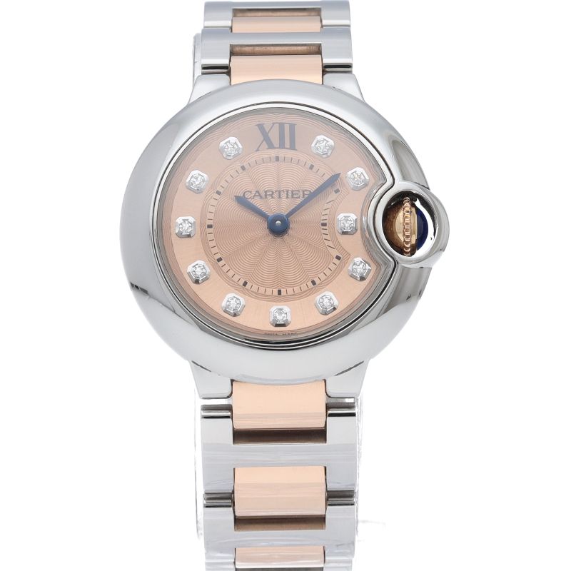 Cartier Ballon Blue SM Watch 28 Diamond 18K Pink Gold SS — view 2