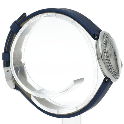 Cartier Ballon Blanc de Watch 26 Diamond Bezel SS Leather Time — view 4