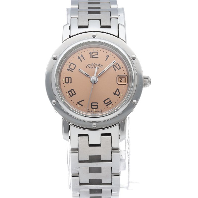Hermes Clipper Watch SS Pink — view 2