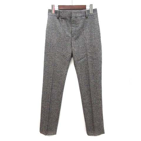 Saint Laurent Paris Glen Check Wool Tapered Trousers Pants Notac Gray