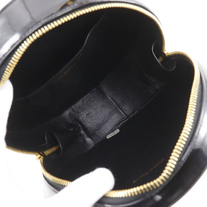 Chanel Vanity Round Patent Leather Enamel Handbag — view 6