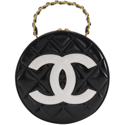 Chanel Vanity Round Patent Leather Enamel Handbag
