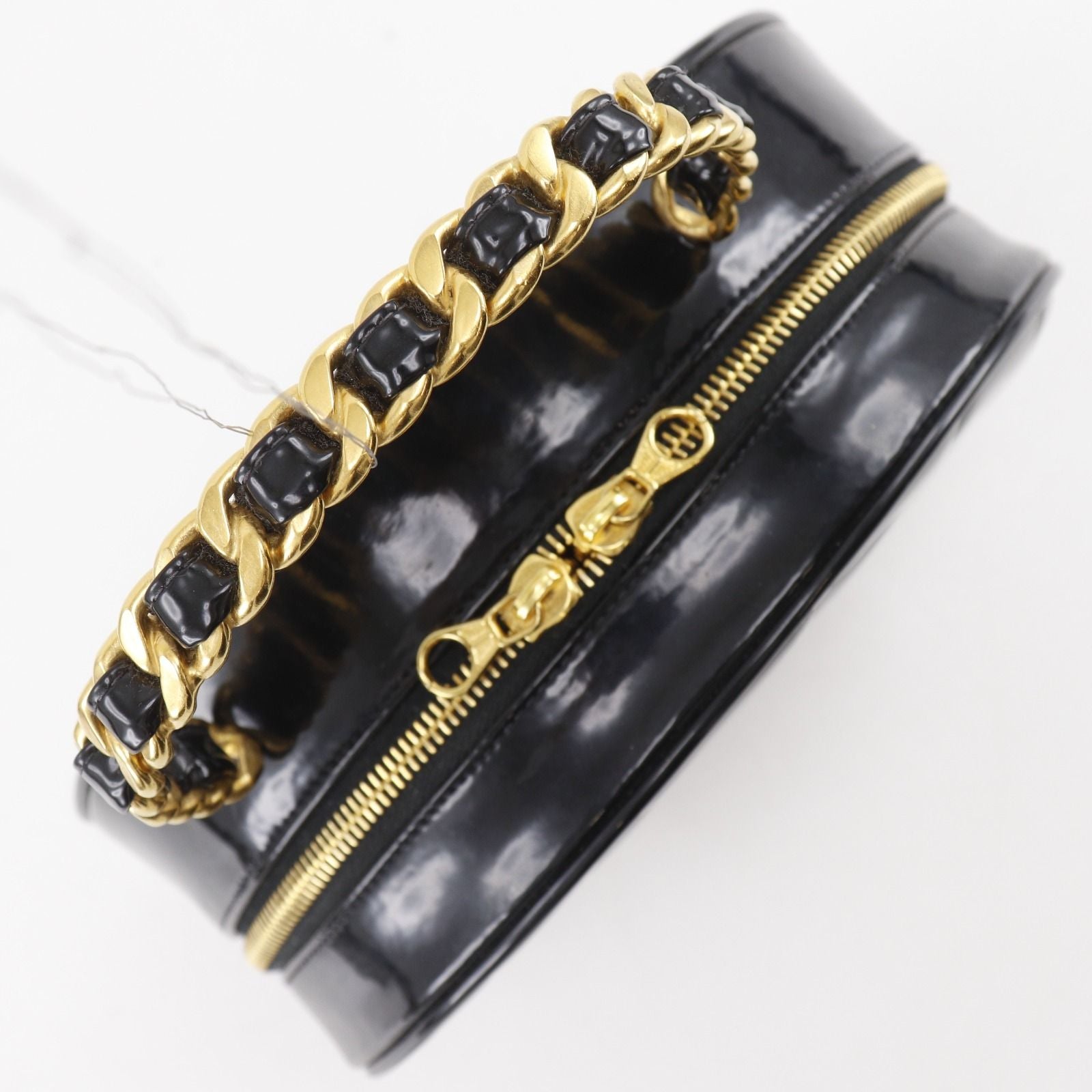 Chanel Vanity Round Patent Leather Enamel Handbag — view 5