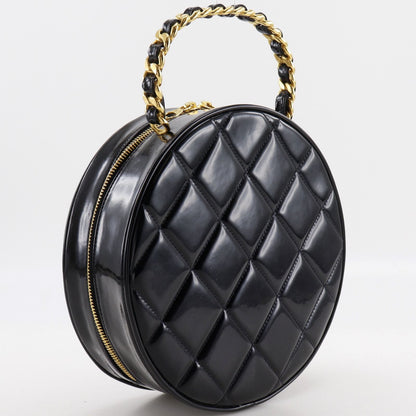 Chanel Vanity Round Patent Leather Enamel Handbag — view 3