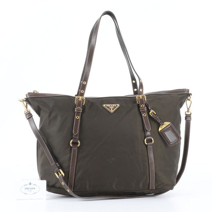 Prada Tessuto Nylon Triangle Logo 2-Way Shoulder Bag Crossbody Tote