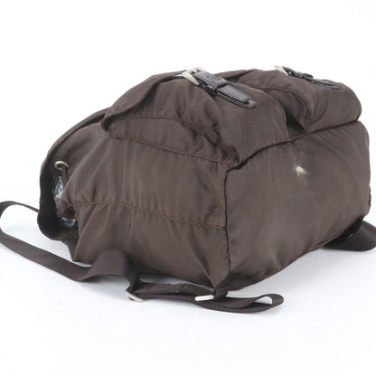 Prada Tessuto Nylon Triangle Logo Leather Backpack — view 5