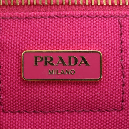Prada Canapa Triomphe Tote Hand Leather Pink Uim with — view 8